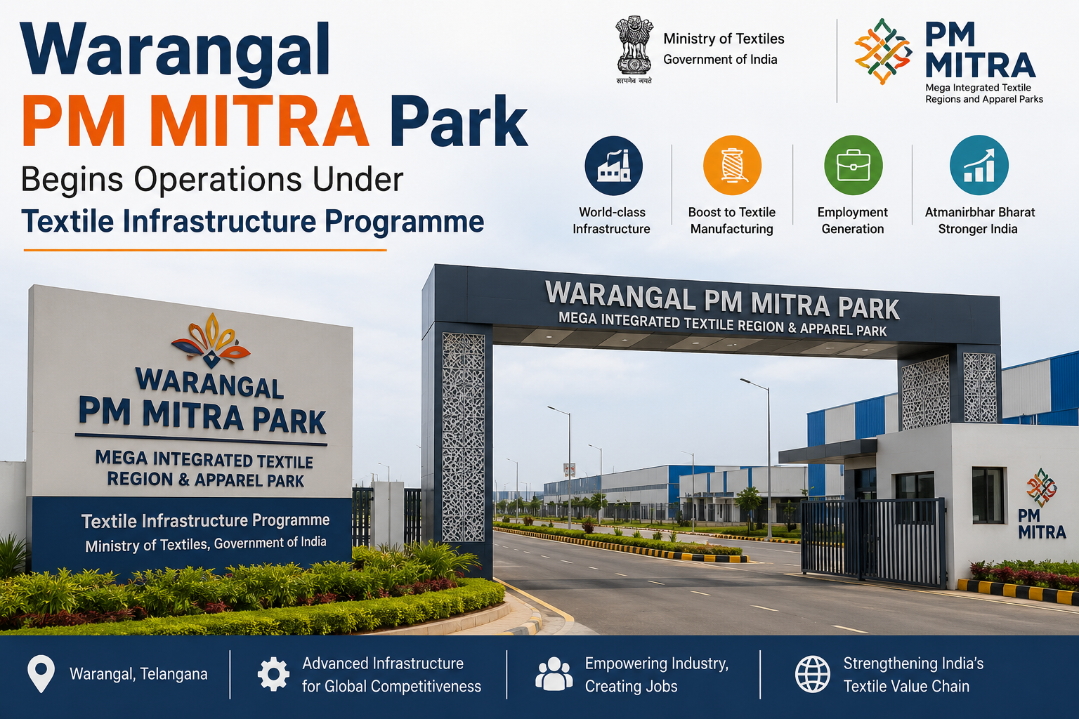 Warangal PM MITRA Park Begins Operations Under Textile Infrastructure Programme
